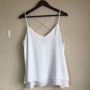 H&M white criss cross back tank - 12
